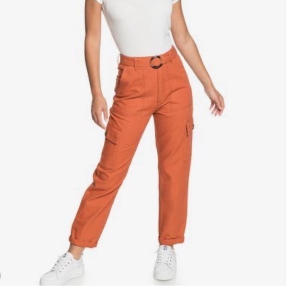 Roxy Cotton Belted Sense Yourself Utility Pant - Picture 2 of 7